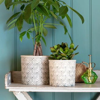 Venetian Moorish Grey Plant Pot (6960229351484)