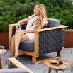 Angle Lounge Chair with Teak Frame (4723769049148)