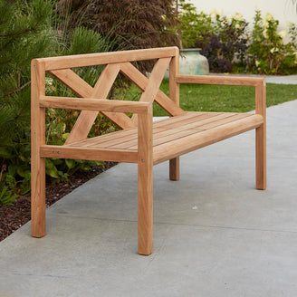 Grace 2 Seater Teak Bench (6775743578172)