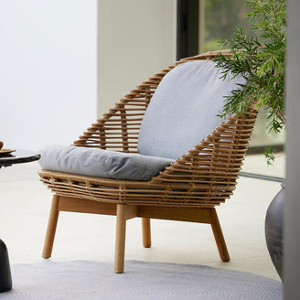 Hive Lounge Chair with Teak Legs (7106592997436)