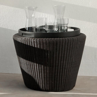 Kingston Woven Small Stool / Side Table (4652549636156)