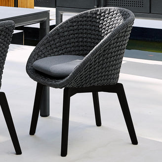 Peacock Dining Chair with Black Aluminum Legs (7107253502012)