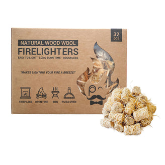 Natural Wood Wool Firelighters (7083824119868)