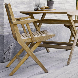 Flip Teak Folding Armchair