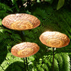 Beaten Copper Dish Sculptures Set of Three (4650471063612)