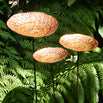 Beaten Copper Dish Sculptures Set of Three (4650471063612)