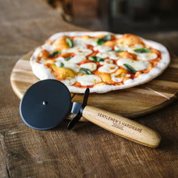 Pizza Serving Board and Cutter Set