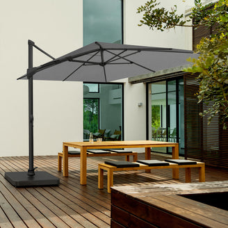 Fortano Square Anthracite Pole Parasols (7151048392764)