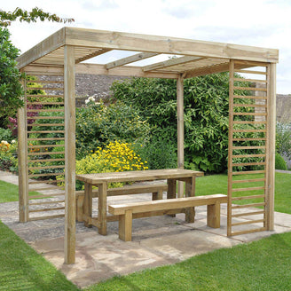 Contemporary Pergola with Slatted Panels (4734413897788)