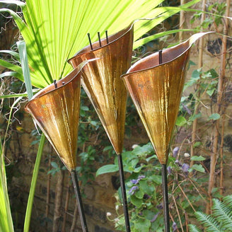 Copper Arum Lily Sculptures (4650471129148)