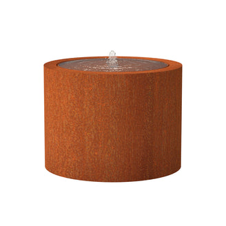 Corten Steel Round Water Pool with Fountain (4652166545468)