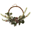 Blueberry Half Wreath with Pinecones (7020619300924)