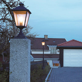 Turin Outdoor Pedestal Lanterns (4649063743548)