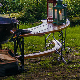 Curved Fire Bowl Bench