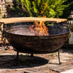 Recycled Kadai Firebowl Set with Gothic Stand (7131707342908)